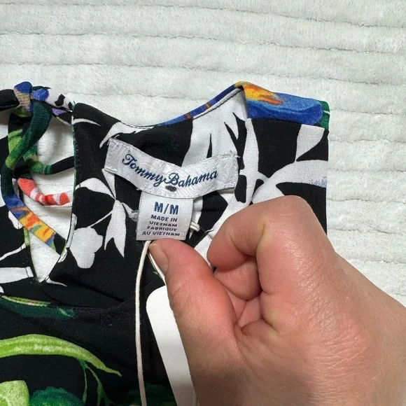 Tommy Bahama Size:M Floral Maxi Dress - Black, Green, Pink, Blue - Picture 4 of 9